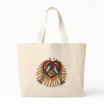 35th wedding anniversary t canvas bags by wedding_anniversary