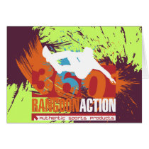 360 Degree Snowboarding Tshirts and Gifts Greeting Card