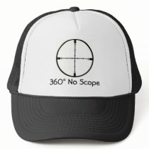 360 No Scope Crosshairs Hat FPS Joke Trucker Fps
