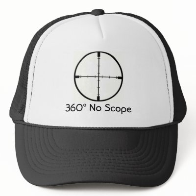 360 No Scope Crosshairs Hat FPS Joke Trucker Fps by hugmepleaze