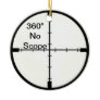 360 No Scope Video Game Joke Crosshairs FPS Christmas Ornament