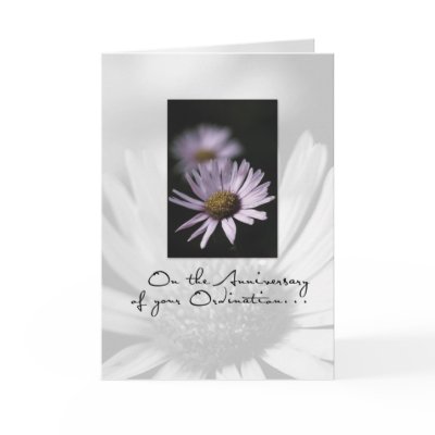 3655 Anniversary of Ordination Greeting Cards by sandrarosecreations