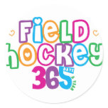 365 Field Hockey Round Sticker