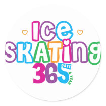 365 Ice Skating Round Stickers