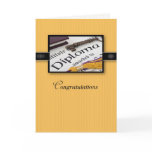 3696 Graduation Gold Black Greeting Card