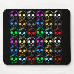36 Colorful Girlie Punk Skulls Mousepad