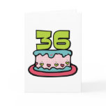 36 Year Old Birthday Cake Greeting Cards
