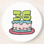 36 Year Old Birthday Cake Drink Coasters