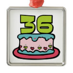 36 Year Old Birthday Cake Ornaments