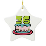 36 Year Old Birthday Cake Christmas Tree Ornaments