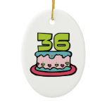 36 Year Old Birthday Cake Christmas Tree Ornaments
