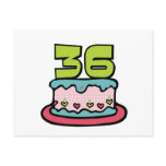 36 Year Old Birthday Cake Postcards