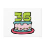 36 Year Old Birthday Cake Postcards