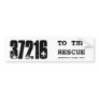 37216, TO THE RESCUE, NASHVILLE FLOOD 2010 BUMPER STICKER