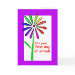 3722 First Day of School Flower Card