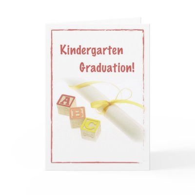 3723 Kindergarten Graduation Greeting Cards by sandrarosecreations