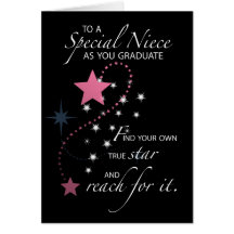 3730 Niece Graduation Star Greeting Card