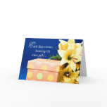 3753 Birthday Box Lily, Flowers Greeting Card