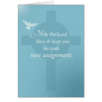 3768 Priest New Assignment, Spirit on Cross Greeting Card