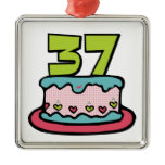 37 Year Old Birthday Cake Ornament