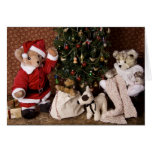 3806 Teddy Bear Santa Christmas Card