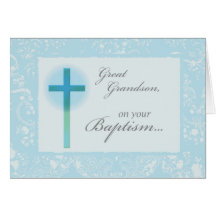 3879 Great Grandson Baptism Greeting Card