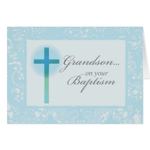 3881 Grandson Baptism Greeting Card Zazzle