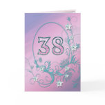 38th Birthday card with diamond stars