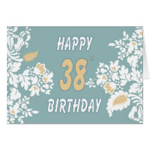 38th birthday greeting card