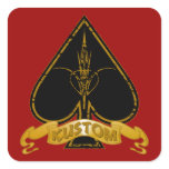 396 Kustom Spade Square Sticker
