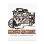 396 L78 Big Block Corvette Engine Postcard