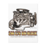 396 L78 Big Block Corvette Engine Postcard
