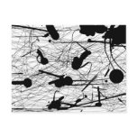 39-81 Black and White Splatter Paint Post Card