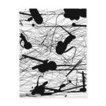 39-81 Black and White Splatter Paint Post Card