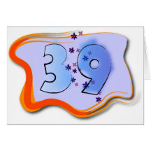 39 and Holding Birthday Card