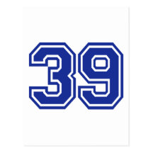 39 - number postcard