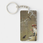 3. 雪中鴛鴦図, 若冲 Mandarin Duck in The Snow, Jakuchū Key Chains