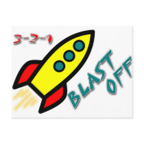 3-2-1 BLAST OFF POSTCARDS