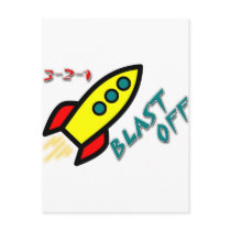 3-2-1 BLAST OFF POSTCARDS