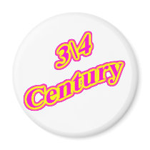 3\4 Century  Magenta Refrigerator Magnet
