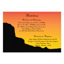 3.5 x 5 Direction Card Desert Mountain Sunset Red