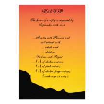 3.5 x 5 Pocket Fold R.S.V.P Desert Mountain Sunset Custom Invite