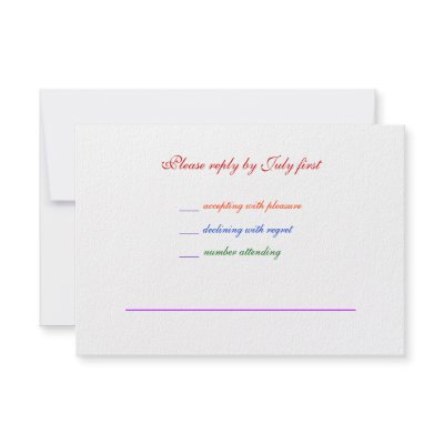 3.5x5 Gay Wedding Rainbow LGBT Pride RSVP Basic Custom Invite by gayweddings