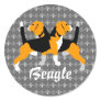 3,8 cm Beagle aufkleber