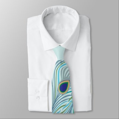 3 Aqua Feathers Peacock Tie No Outline by samack