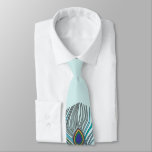 3 AquaFeathers Peacock Tie 4 Weddings OR Anytime