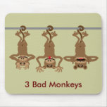 3 bad monkeys mousepads
