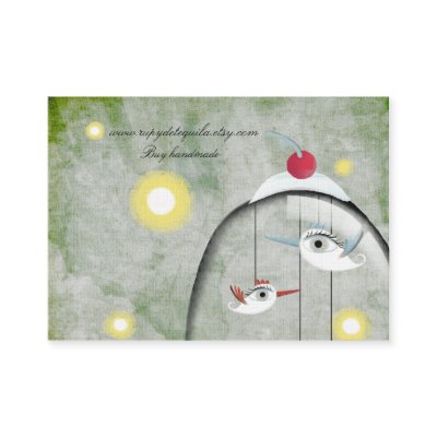 3 birds 2010 custom business green card design by Rupydetequila