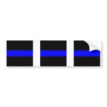 3 blue line window Sticker Bumper Stickers