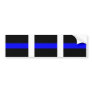 3 blue line window Sticker Bumper Stickers